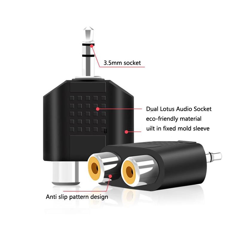 Earphone Splitter Jack - 1/2/4개입 3.5mm 잭 스테레오 AUX 남성-2