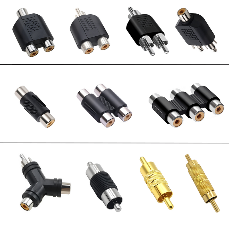 Audio Splitter Y - 5개 RCA 암-수 플러그 커넥터 어댑터