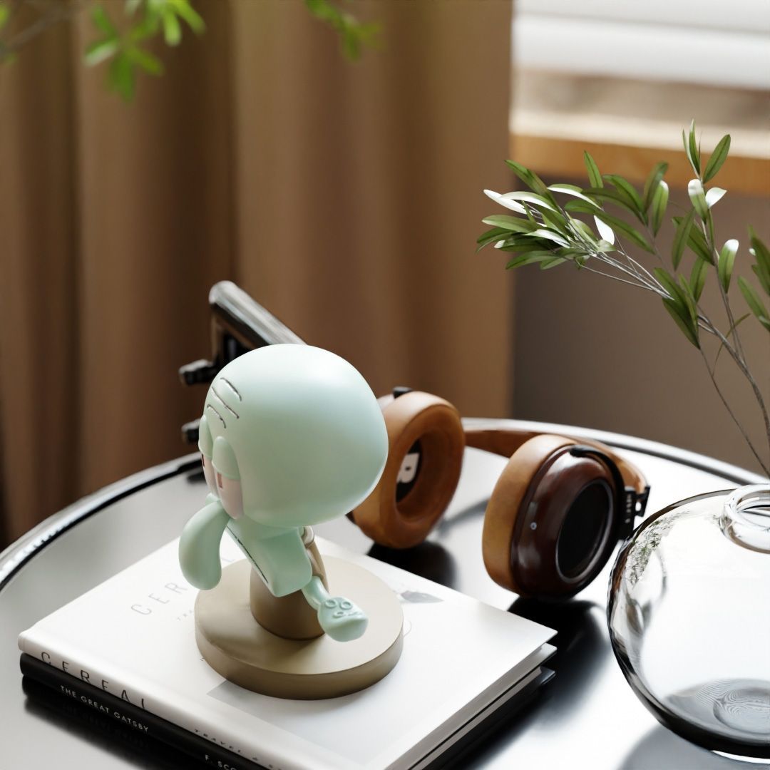 스폰지밥 스퀴드워드 만화 헤드폰 스탠드 데스크탑 헤드셋 - Headphone Stand Desk 리뷰 및 가격