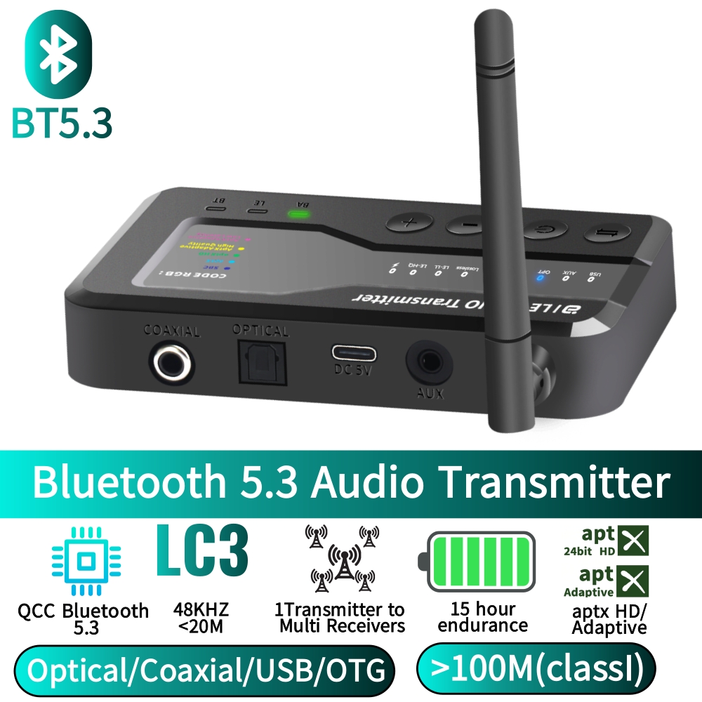 블루투스 5.3 오디오 송신기, 80M 거리, AptX - Bluetooth Adapter Receiver 리뷰 및 가격